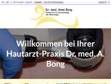 Tablet Screenshot of hautarztpraxis-bong.de